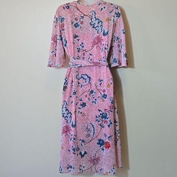 Anthropologie Maeve Adelaid Floral Wrap Dress XS Flutter Fairy Baby Shower - Picture 14 of 16